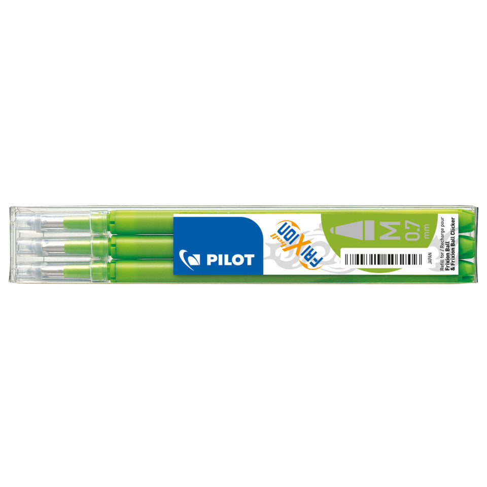 Tintenrollermine FriXion Ball/Clicker, 0,4mm, 3 Stück, hellgrün PILOT BLS-FR7-LG PILOT BLS-FR7-LG 2261011F