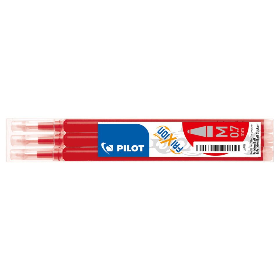 Tintenrollermine FriXion Ball/Clicker, 0,4mm, 3 Stück, rot PILOT BLS-FR7-R-S3 PILOT BLS-FR7-R-S3 2261002F