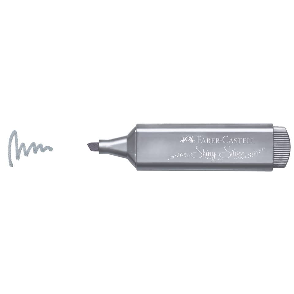 Textmarker Superfluorescent 46, 1-5mm, metallic silber FABER CASTELL 154661