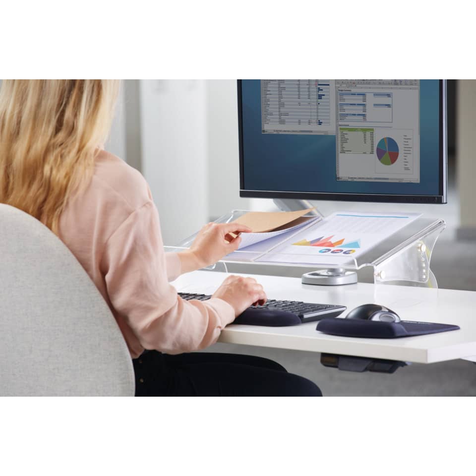 Dokumentenhalter Clarity(TM) Series, höhenverstellbar, transparent FELLOWES 9731301 FELLOWES 9731301 Clarity Series