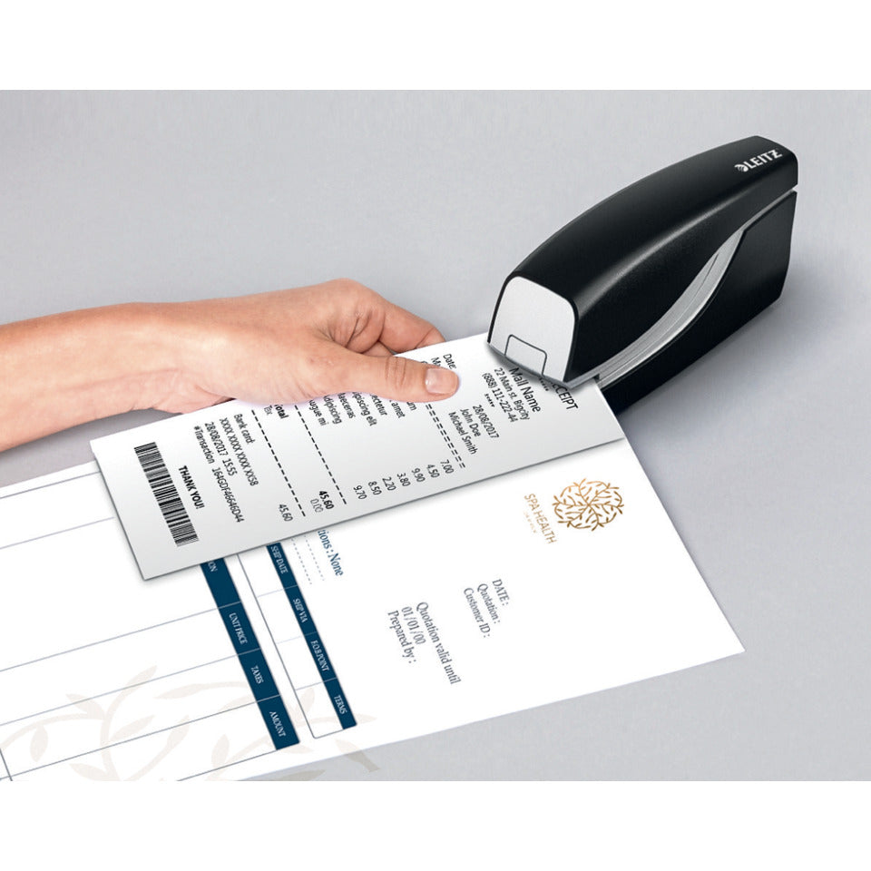 Elektrisches Heftgerät WOW, 10 Blatt, Einlegetiefe 10 mm, schwarz LEITZ 5566-10-95 LEITZ 5566-10-95 NeXXt 10BL