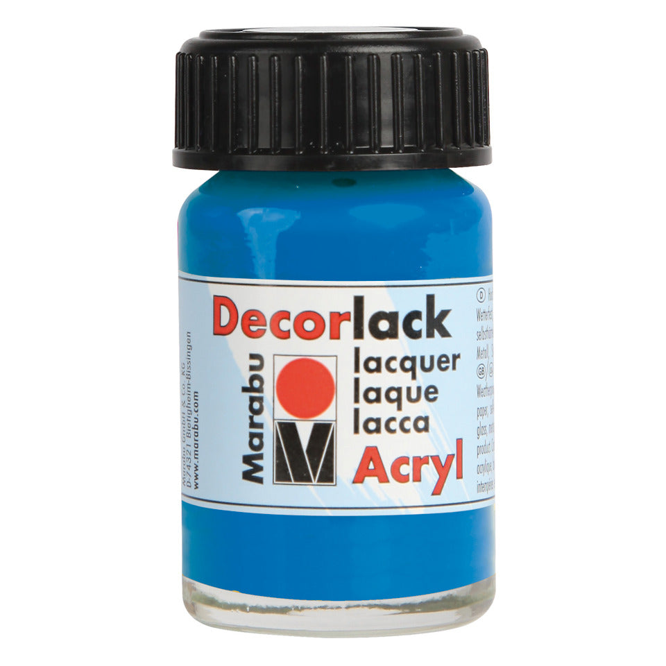 Decorlack Acryl, 15ml, azurblau MARABU 11300 039 095 MARABU 1130 39 095  15ml