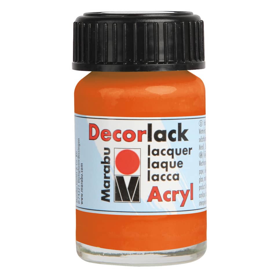 Decorlack Acryl, 15ml, orange MARABU 11300 039 013 MARABU 1130 39 013  15ml