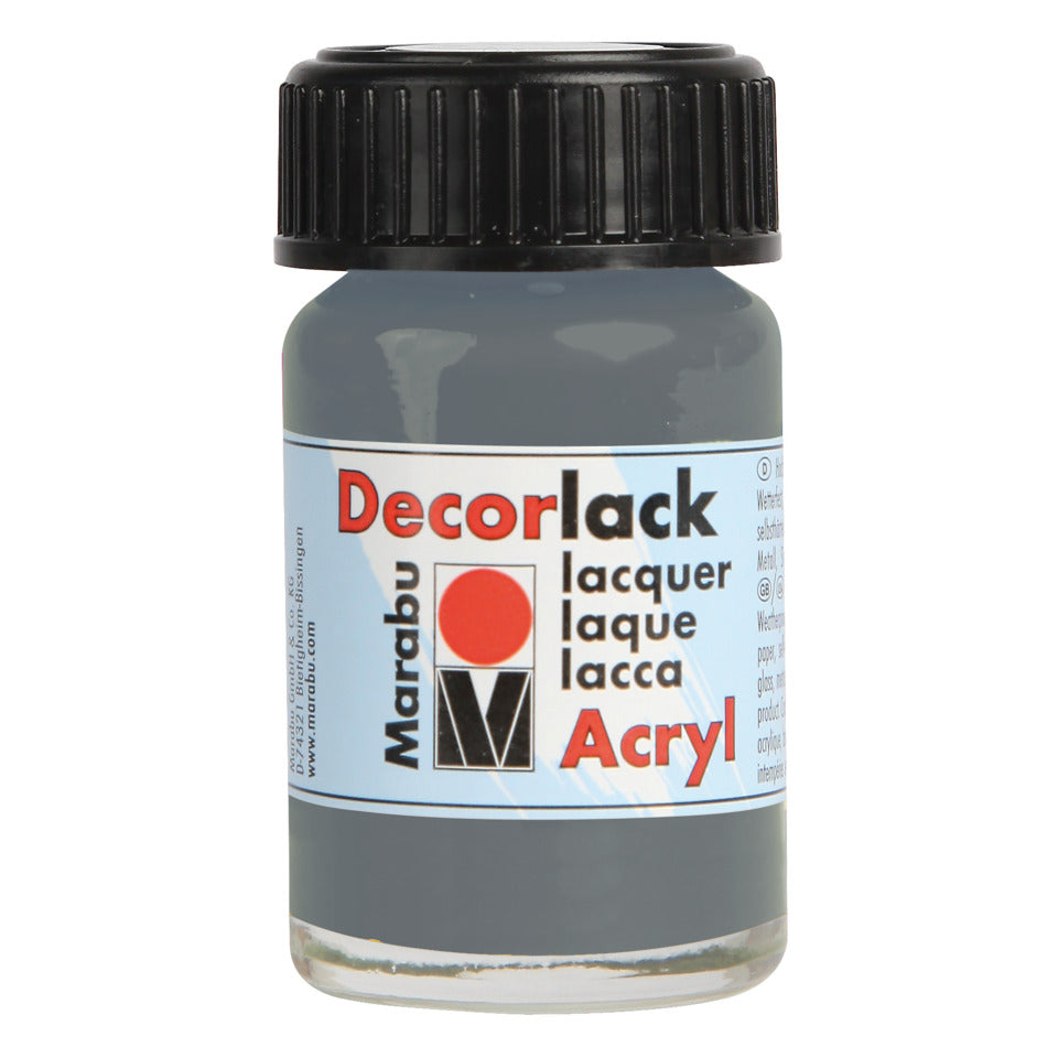 Decorlack Acryl, 15ml, grau MARABU 11300 039 078 MARABU 1130 39 078  15ml