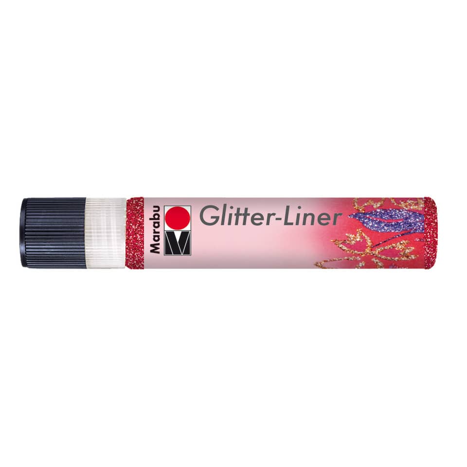 Glitter Liner, 25ml, rubin MARABU 18030 009 538