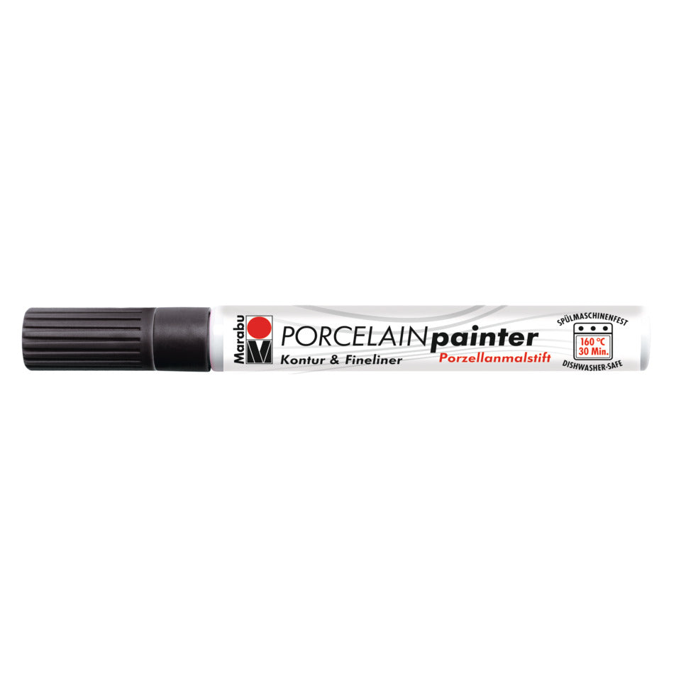 Porzellanmalstift, 0,8mm, schwarz MARABU 01230 011 073 MARABU 0123 11 073  Kontur