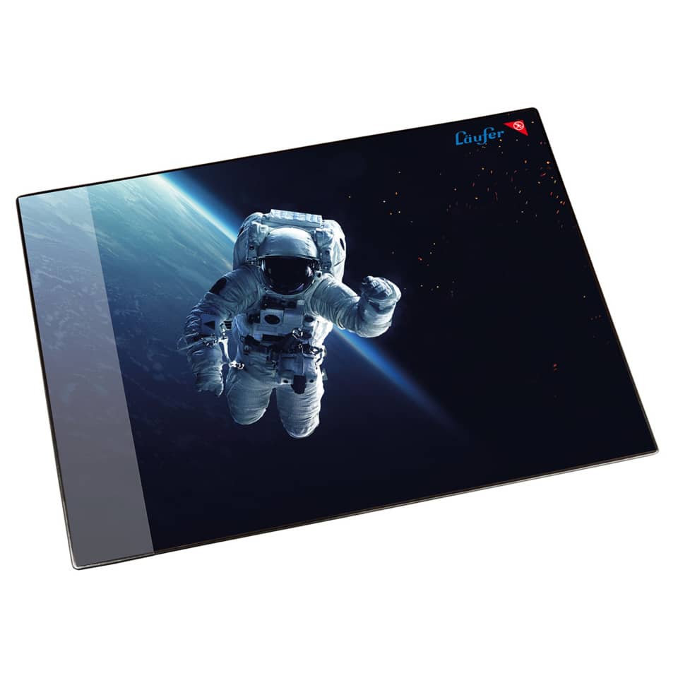 Schreibunterlage Motiv Astronaut, 40x53 cm, transparente Seitenleiste LÄUFER 46659 LÄUFER 46659 Astronaut
