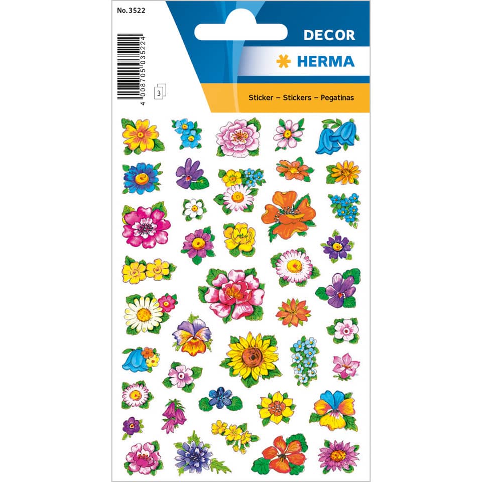 Sticker Kleine Blumenköpfe, 123 Stück HERMA 3522 HERMA 3522 Decor