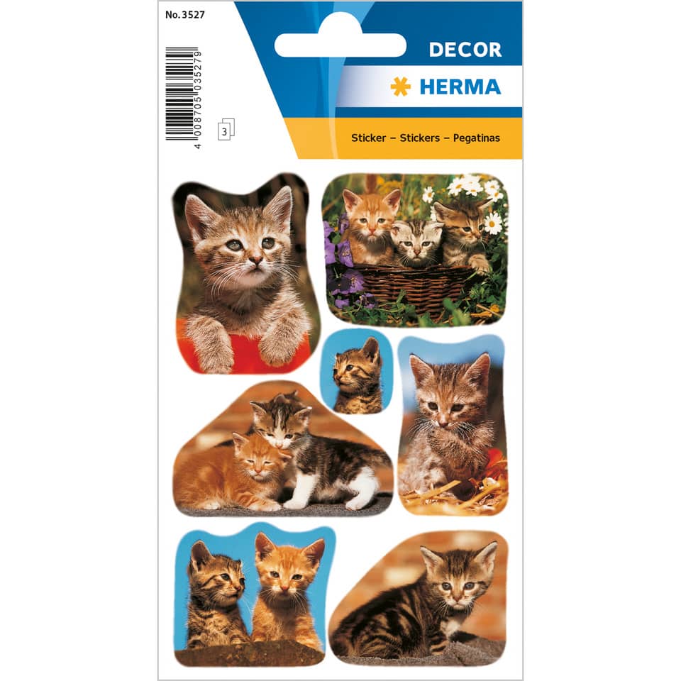 Sticker Katzenfotos, 21 Stück HERMA 3527