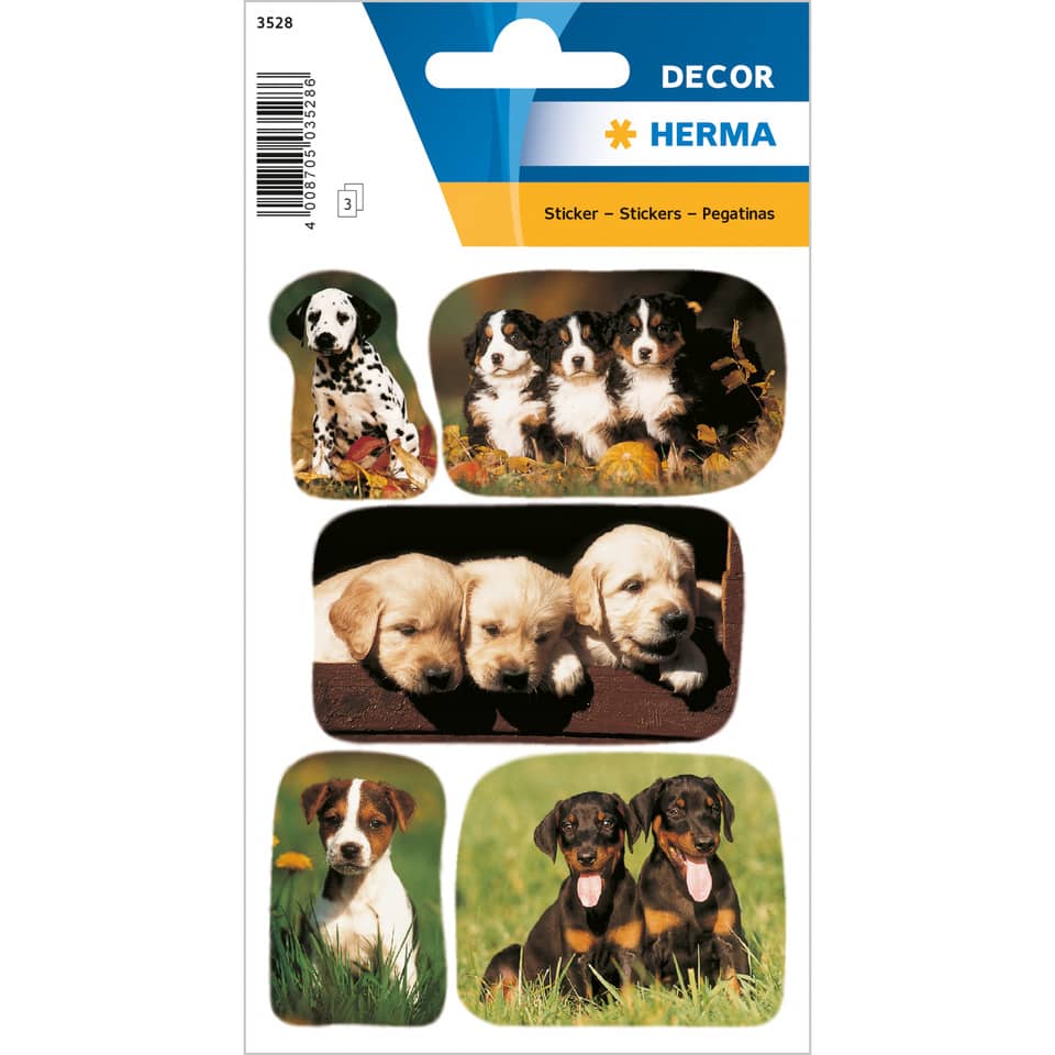 Sticker Hundewelpenfotos, 15 Stück HERMA 3528