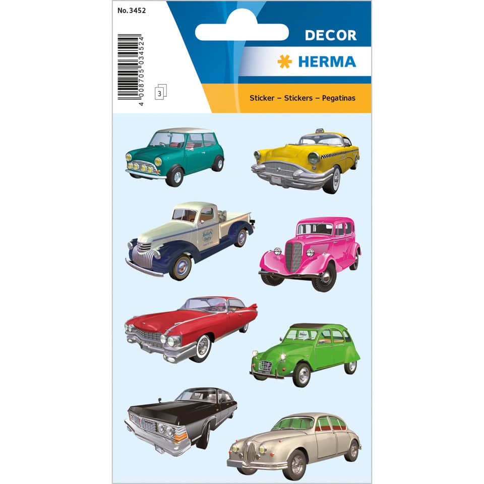 Sticker Autos II, 24 Stück HERMA 3452 HERMA 3452 Decorsticker