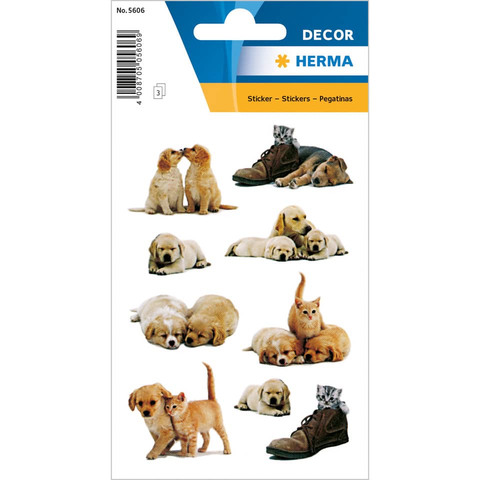 Sticker Hundewelpen, 27 Stück HERMA 5606