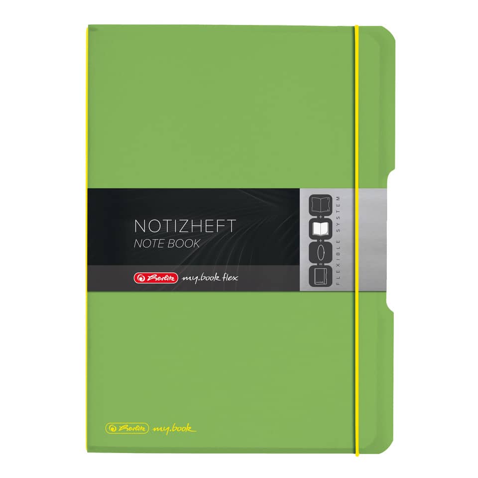 Notizheft my.book flex, A4, 80 Blatt, liniert/kariert, hellgrün HERLITZ 300003352 HERLITZ 300003352 11361458 my.book Fl