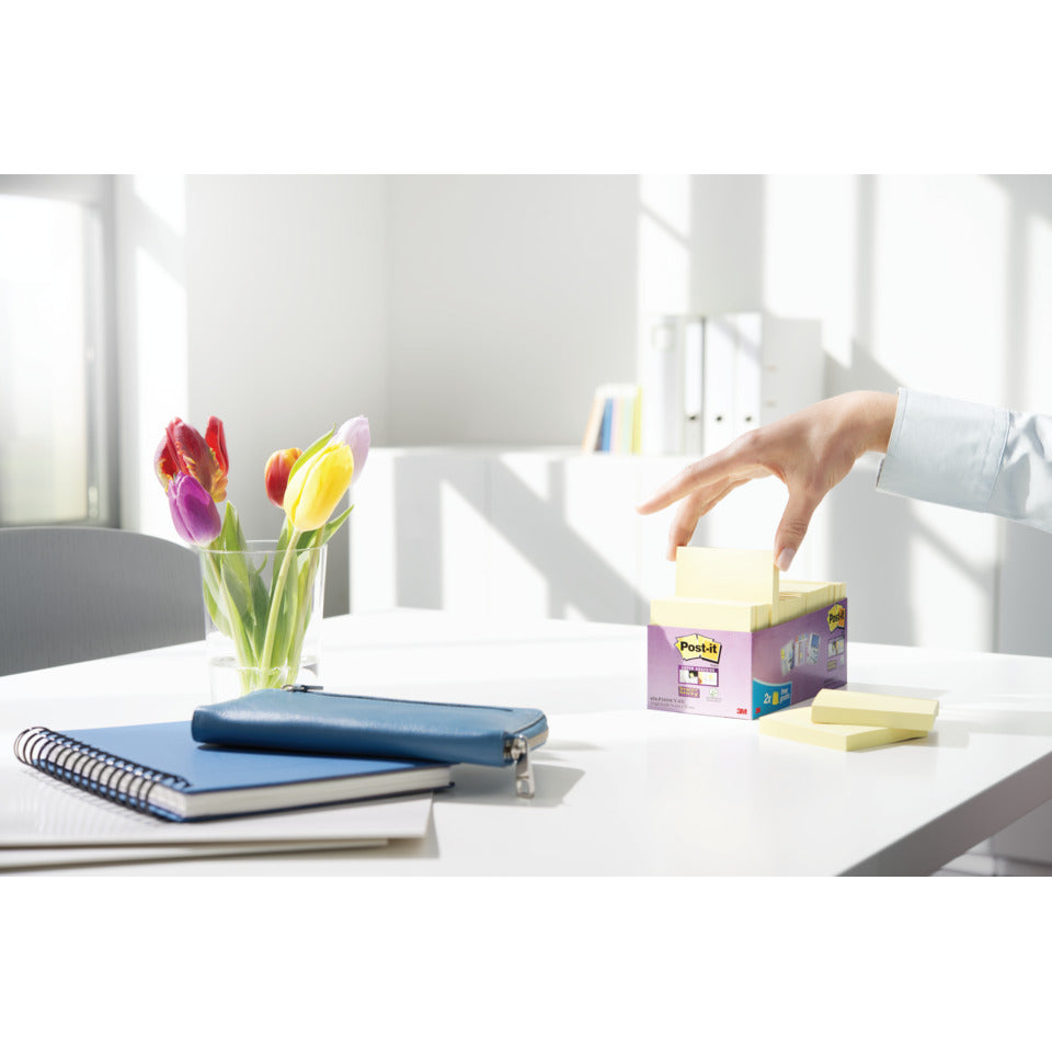 Haftnotizblock Super Sticky Notes Promotion, 76 x 76 mm, gelb, 16 x 90 Blatt POST-IT 65416SYP POST-IT 65416SYP 76x76mm