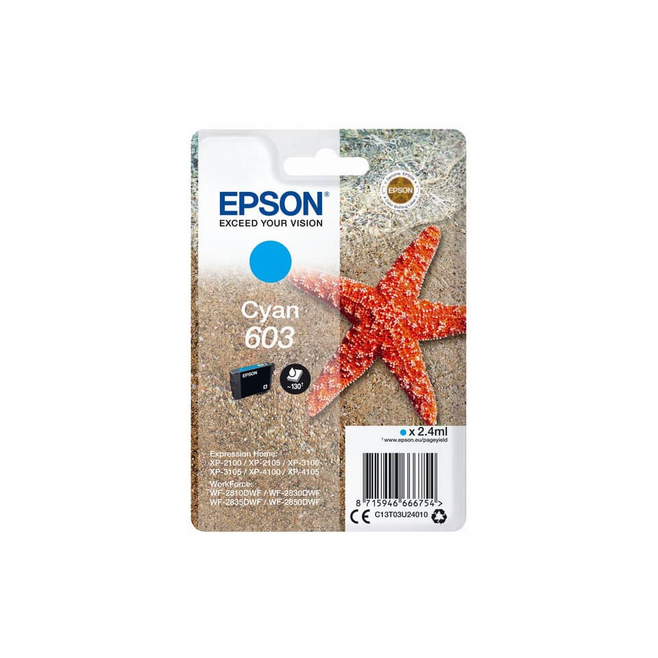 Inkjetpatrone Nr.603 cyan EPSON C13T03U24010