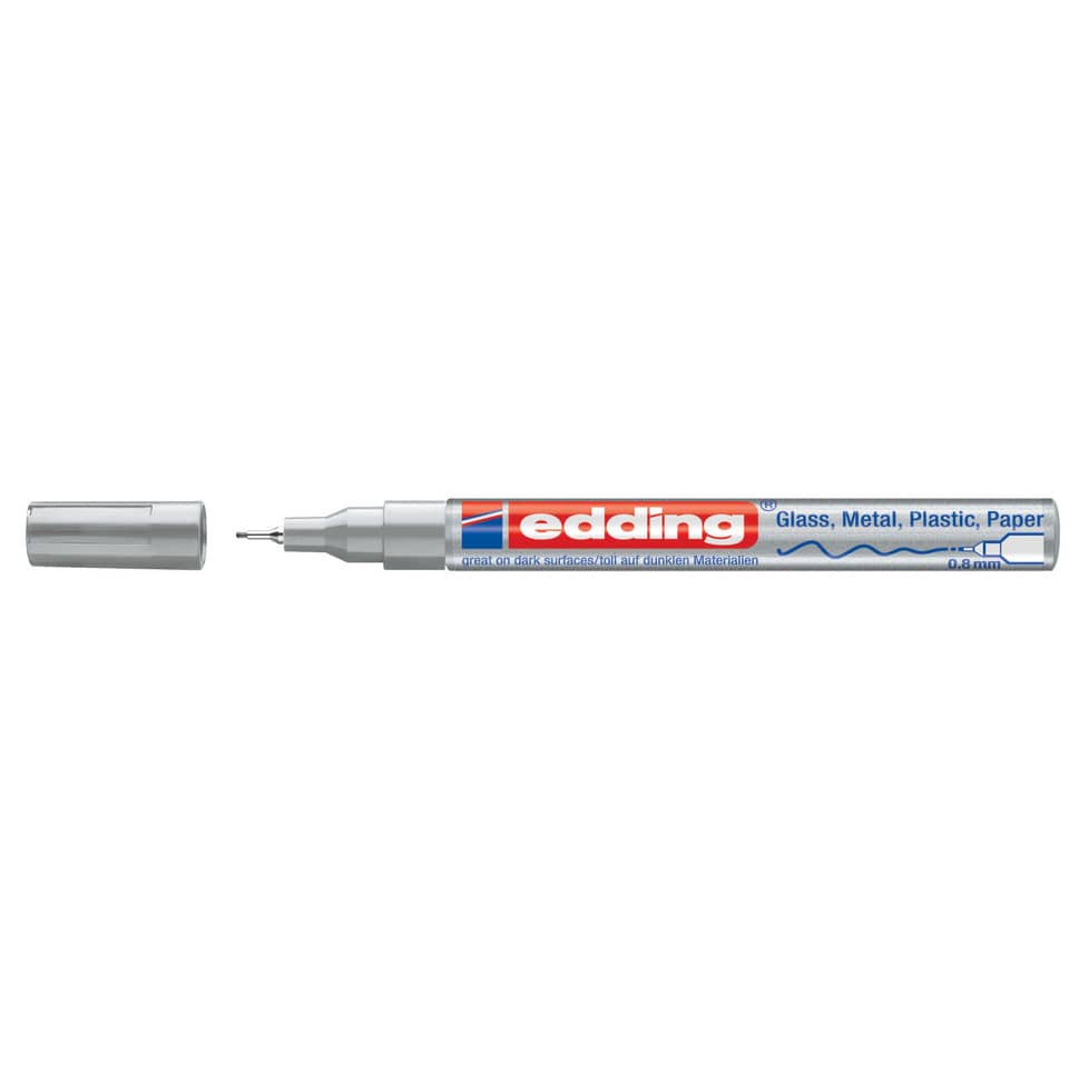 Glanzlackmarker 780, 0,8mm, Rundspitze, silber EDDING 780-9-054 EDDING 780-9-054 metallgef. Rundspitze