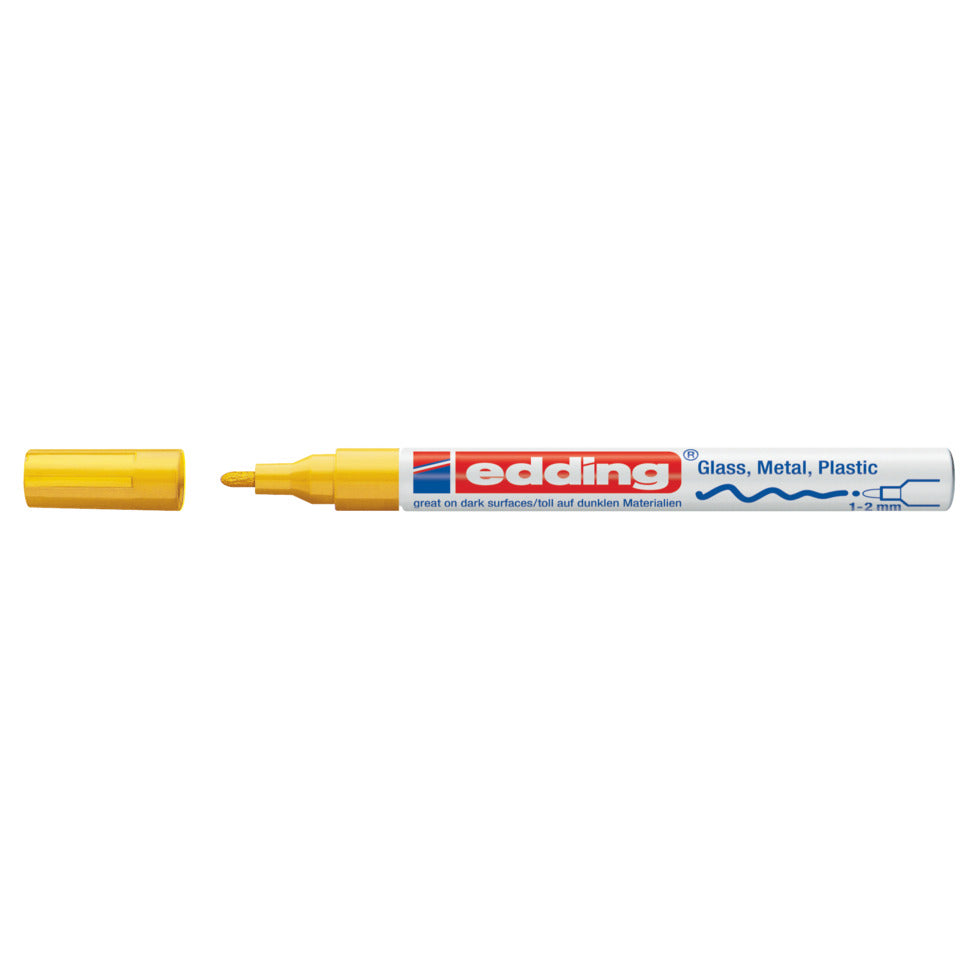 Glanzlackmarker 751, 1-2mm, Rundspitze, gelb EDDING 751-9-005