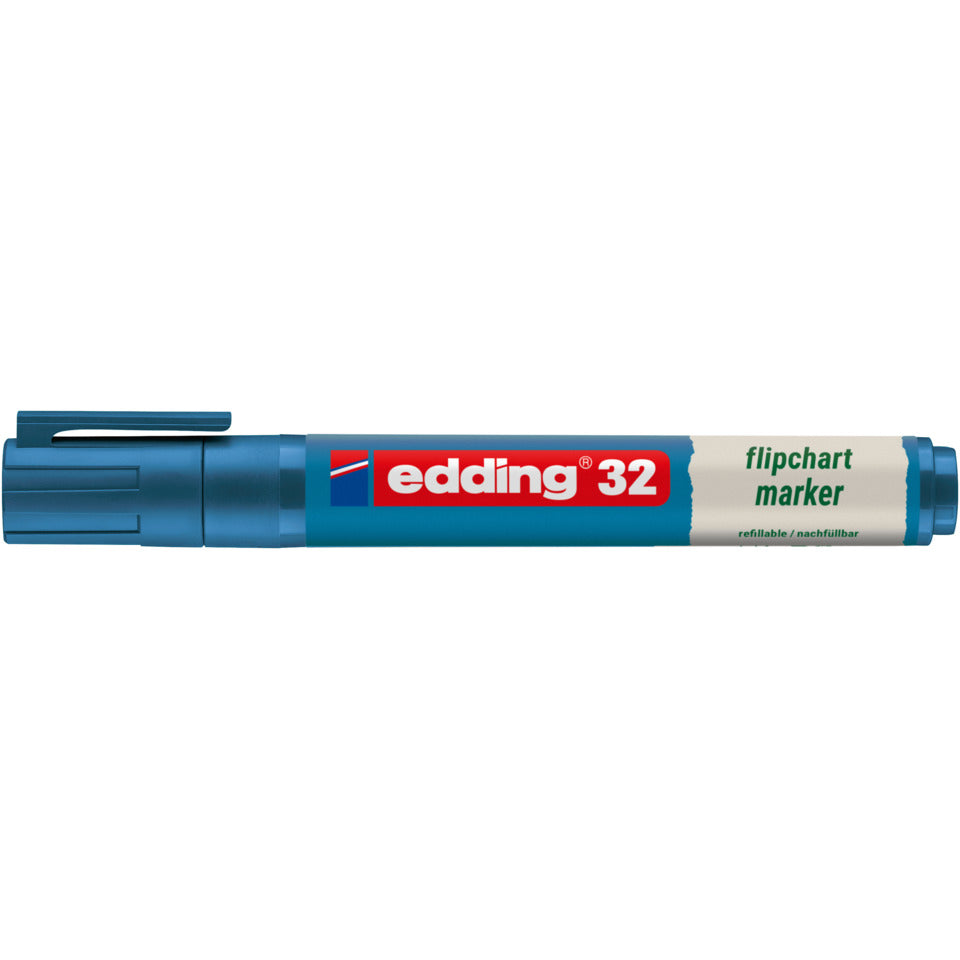 Flipchartmarker 32 EcoLine, 1,5-3mm, Keilspitze, blau EDDING 32-003 EDDING 32-003 nachfüllbar Keilspitze