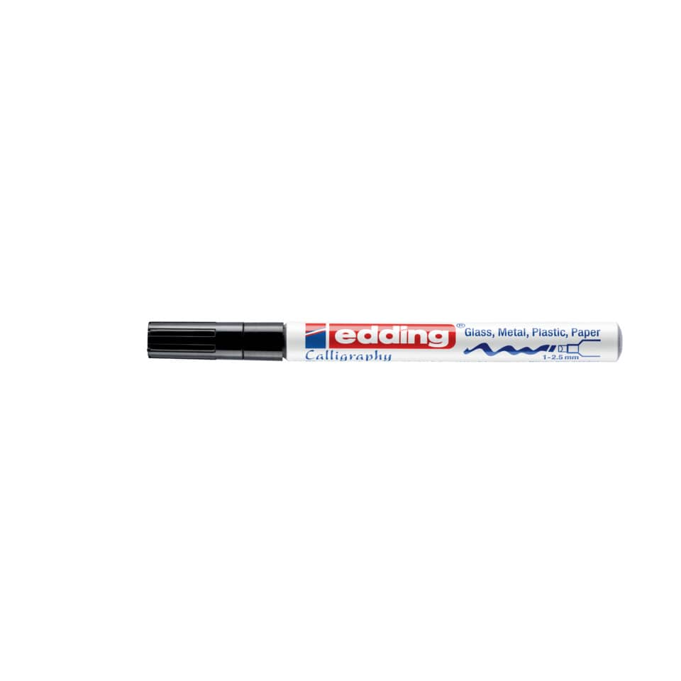 Glanzlackmarker 753, 1-2,5mm, Kalligrafiespitze , schwarz EDDING 753-001 EDDING 753001  1-2,5mm