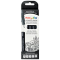 Fineliner S20P permanent, pigmentierte Tinte, 5 Stück sortiert, schwarz PENTEL S20P-5