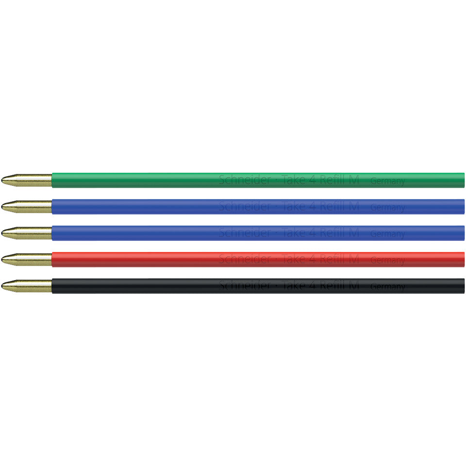 Kugelschreibermine Take 4 Refill, Nachfüllmine, dokumentenecht, M, sortiert SCHNEIDER 77290