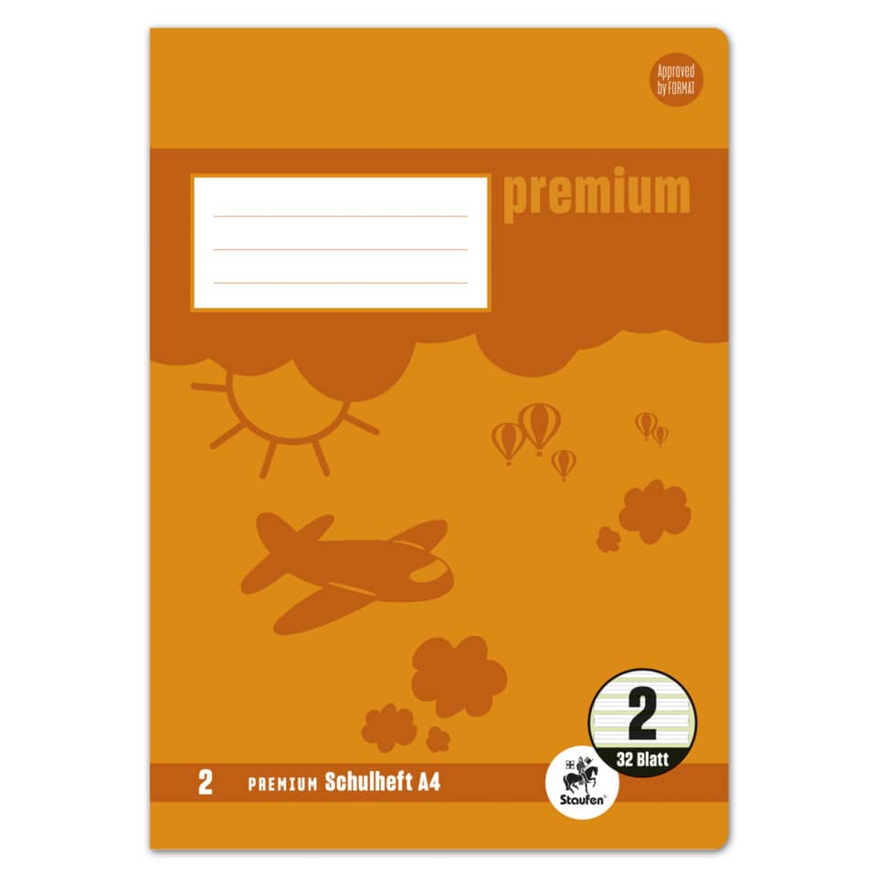 Heft, A4, 90g/m², 32 Blatt, Lin.2, liniert STAUFEN PREMIUM 734010632