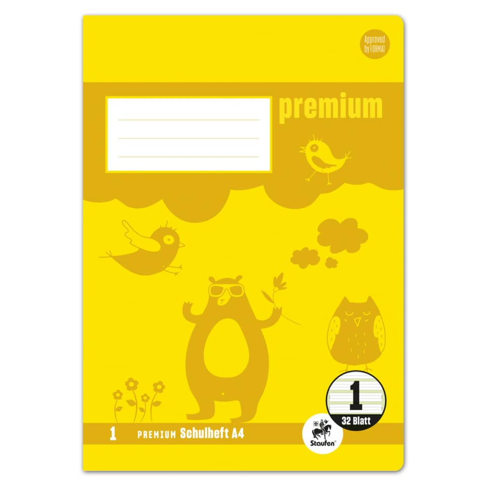 Heft, A4, 90g/m², 32 Blatt, Lin.1, liniert STAUFEN PREMIUM 734010631