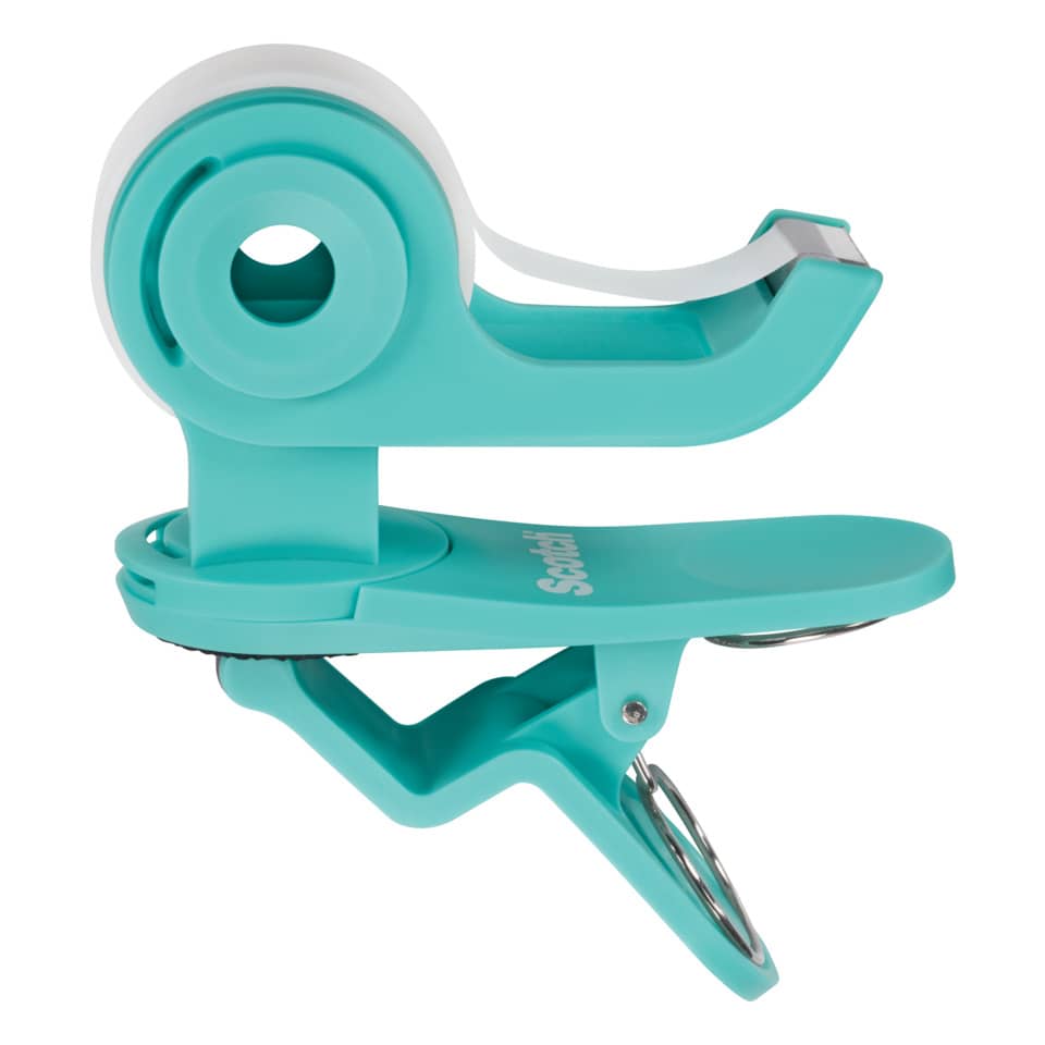 Tischabroller Clip & Twist Abroller, türkis, inkl. 1 Rolle Klebeband 19 mm x 8,89 m SCOTCH C19-CLIP-TL SCOTCH C19-CLIP-TL 19mm x8,89m