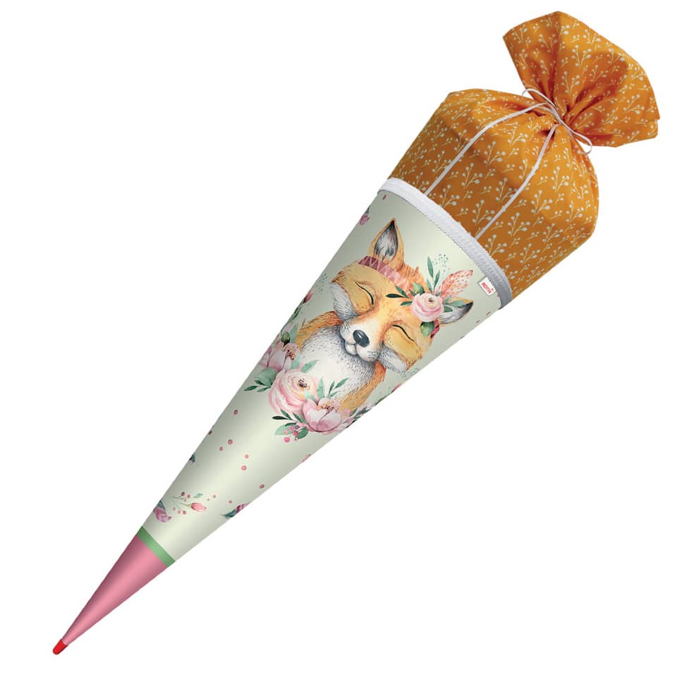 Schultüte, Funny Fuchs, 70cm, rund, Stoffverschluss ROTH 677315 ROTH 677315 Lieblingsstück