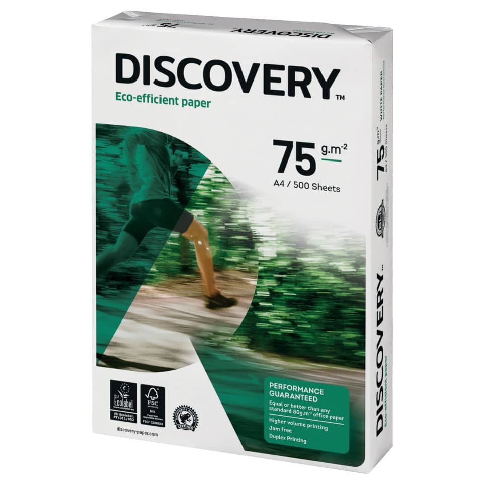 Kopierpapier geriest, A4, 75g/m², 500 Blatt, weiß DISCOVERY 83427A75S DISCOVERY 83427A75S   A4 75 g