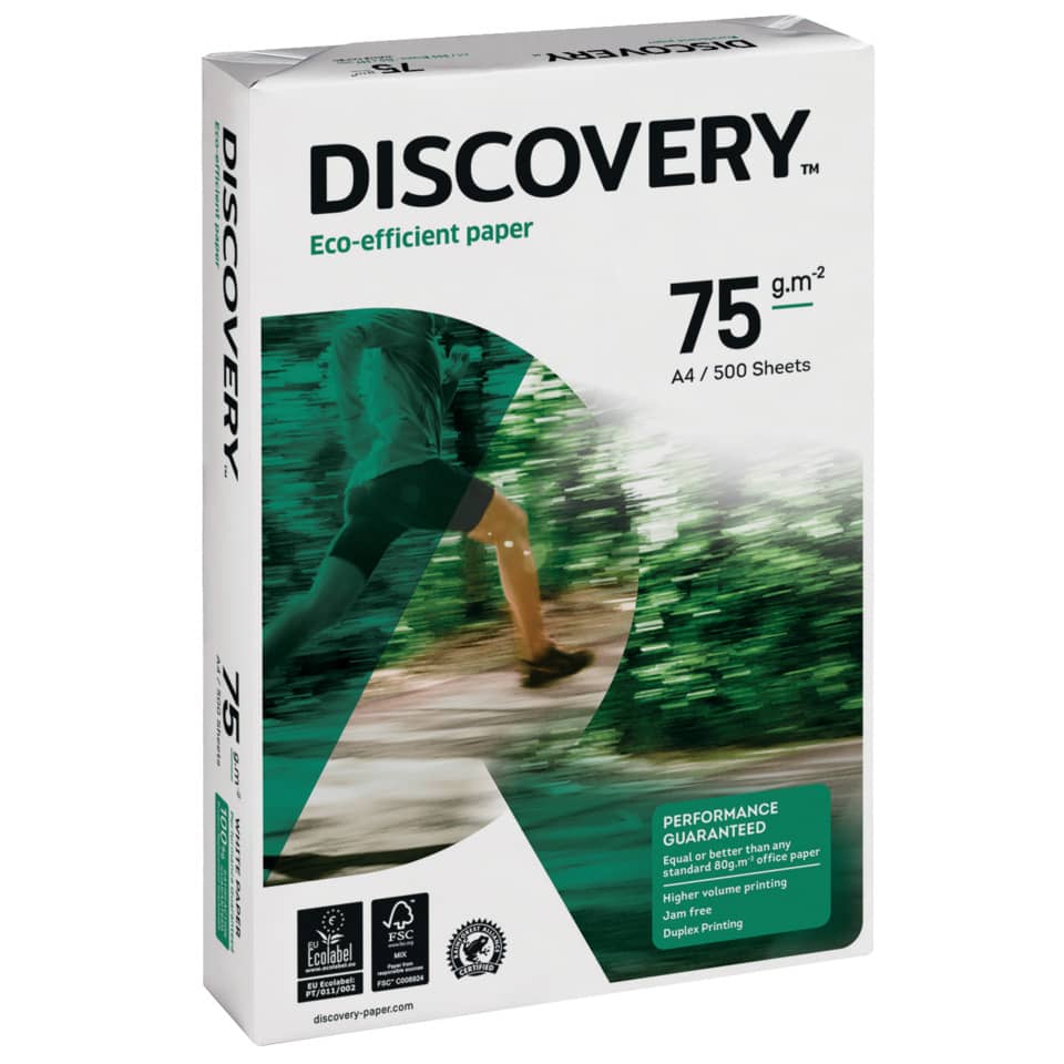 Kopierpapier geriest, A4, 75g/m², 500 Blatt, weiß DISCOVERY 83427A75S DISCOVERY 83427A75S   A4 75 g