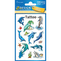 Tattoos Delfine, 13 Stück AVERY ZWECKFORM 56439 ZWECKFORM 56439 Delfine