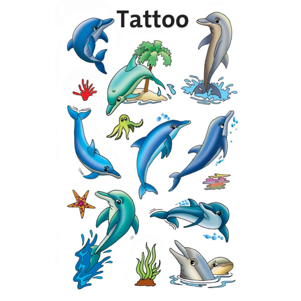 Tattoos Delfine, 13 Stück AVERY ZWECKFORM 56439 ZWECKFORM 56439 Delfine