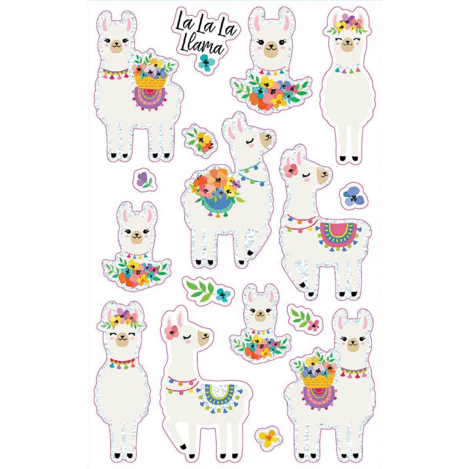 Sticker Glitter Alpaka, 16 Stück AVERY ZWECKFORM 57294