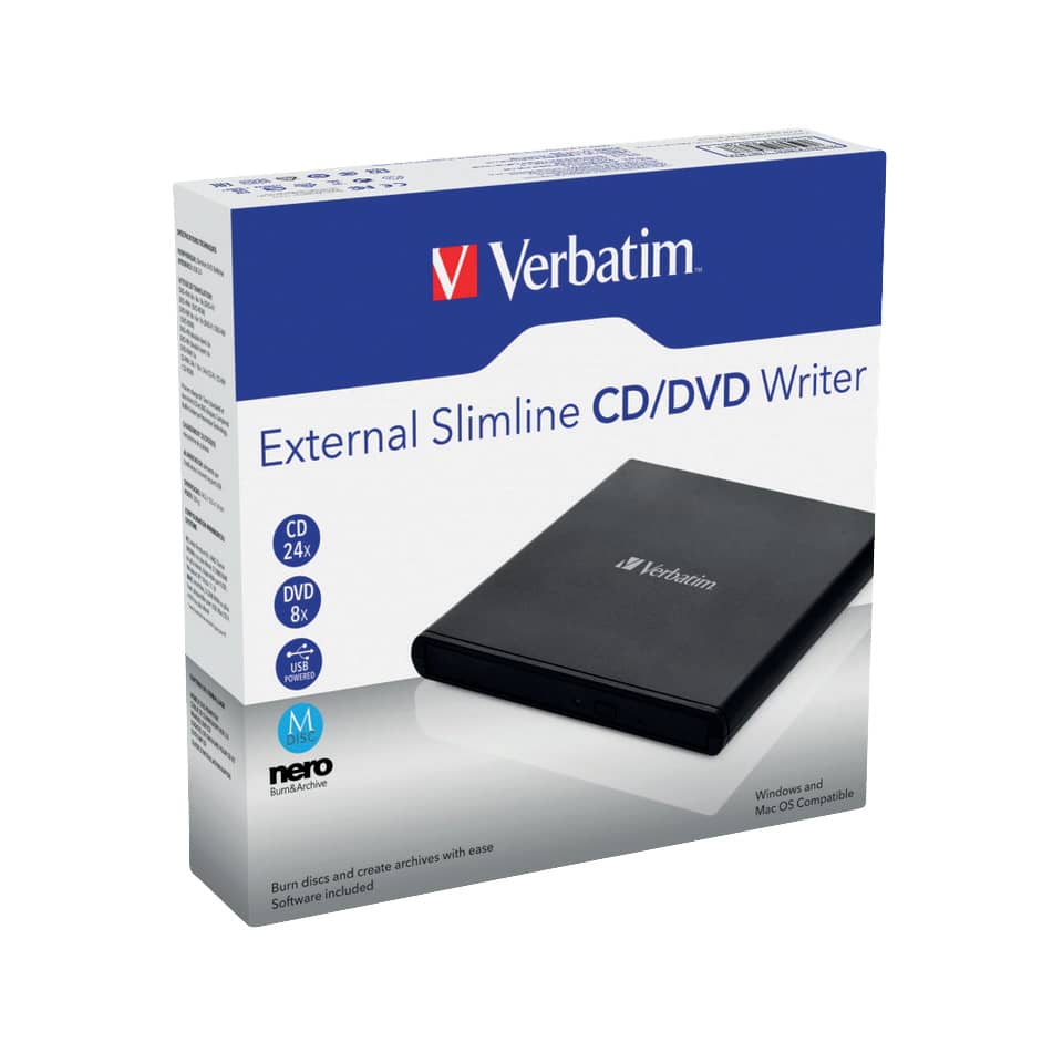 Laufwerk Slimline DVD, schwarz VERBATIM VER98938 VERBATIM 98938