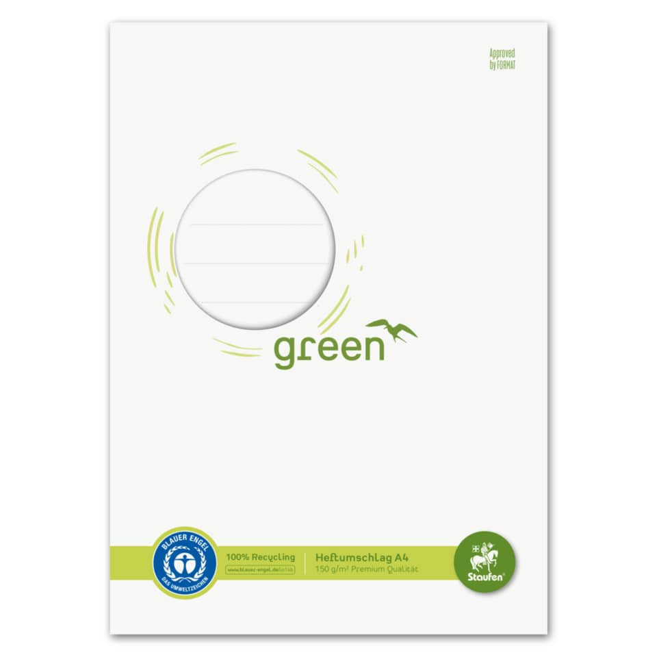 Heftschoner Recyclingpapier, A4, 150g/m², naturweiß STAUFEN GREEN 794004600