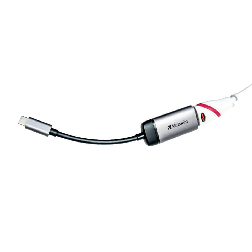 Adapter USB-C HDMI 4K, schwarz/grau VERBATIM VER49143 VERBATIM 49143