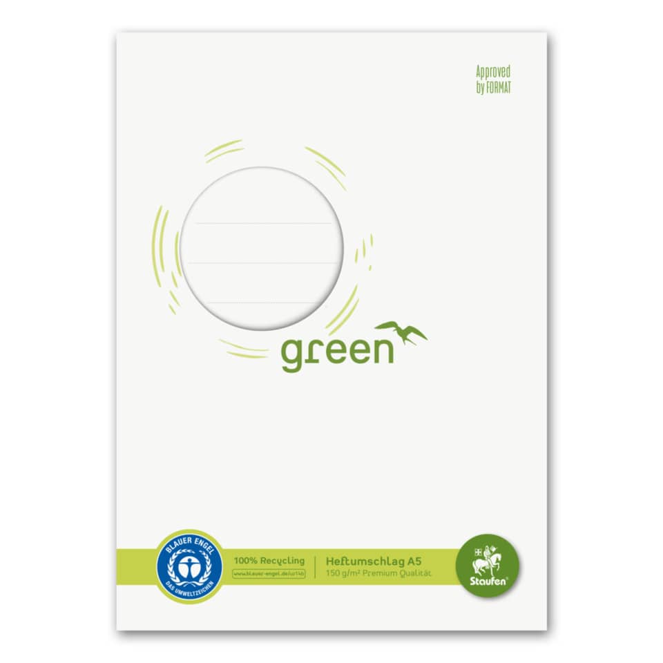 Heftschoner Recycling, A5, 150g/m², naturweiß STAUFEN GREEN 794004500