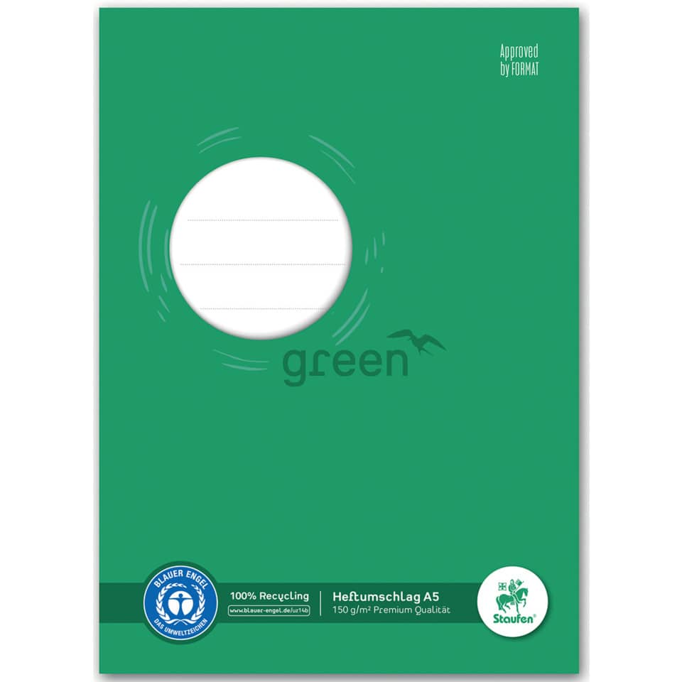 Heftschoner Recycling, A5, 150g/m², grün STAUFEN GREEN 794004511