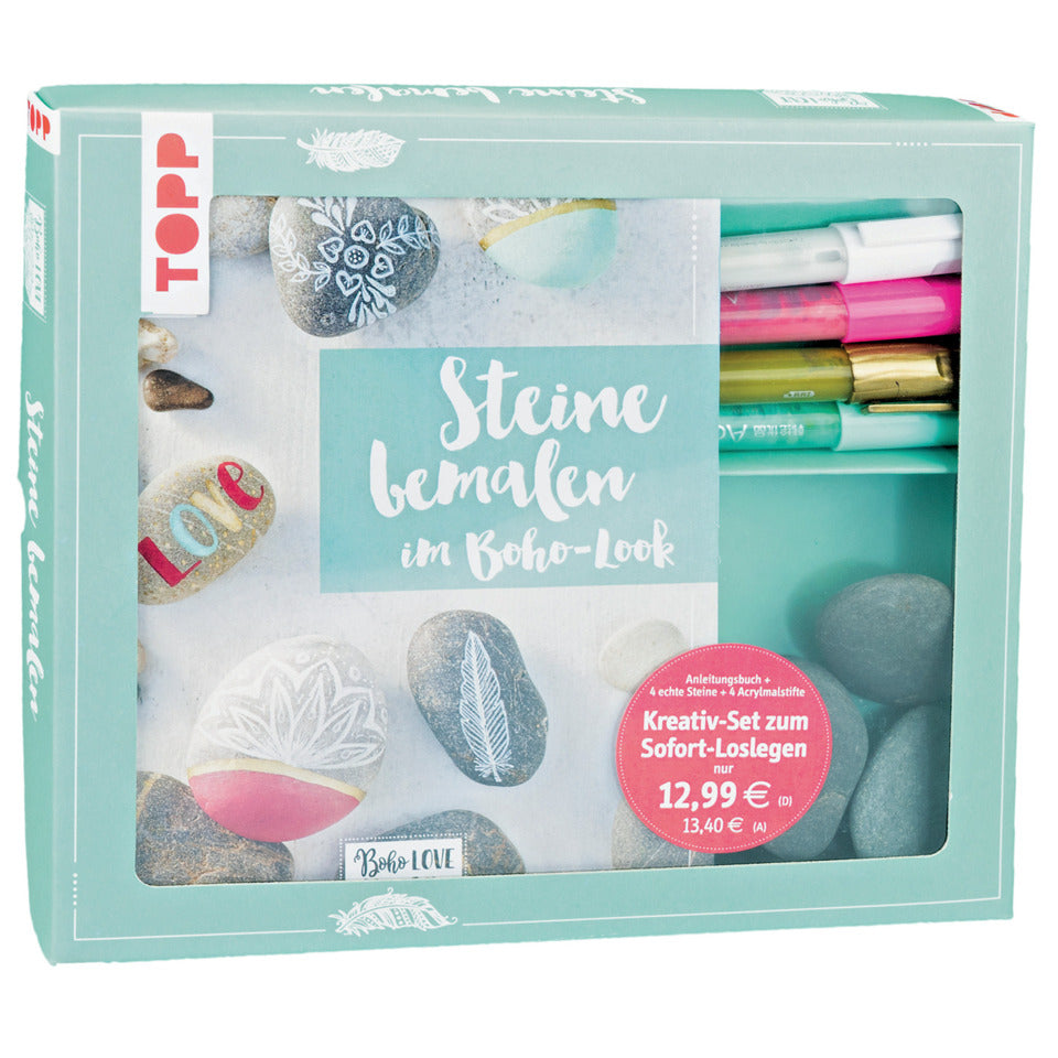 Bastelbuch Kreativ-Set Steine bemalen TOPP 4366