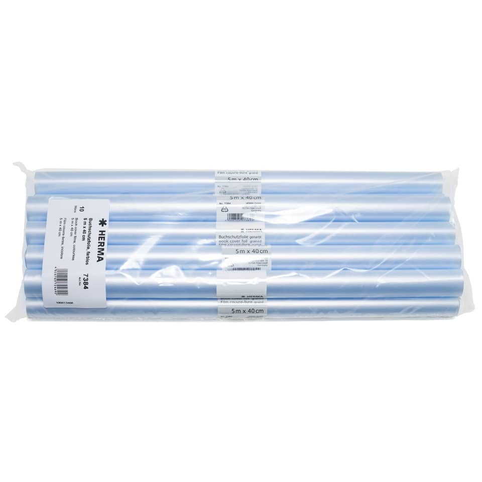 Buchschutzfolie, 5 m x 40 cm, farblos HERMA 7384 HERMA 7384 Plastik Buchschutzfolie