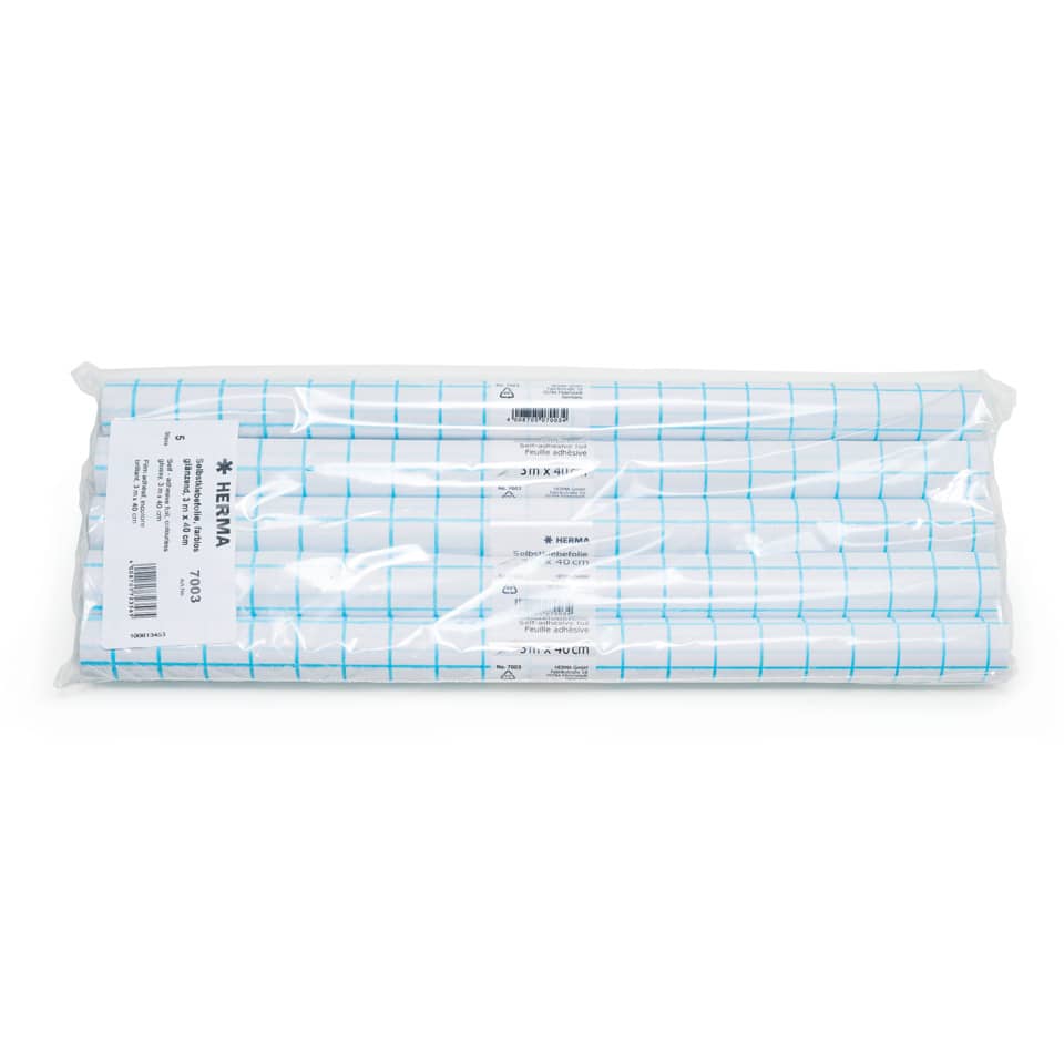 Buchschutzfolie selbstklebend, 3 m x 40 cm, transparent glänzend HERMA 7003 HERMA 7003 Plastik selbstklebend
