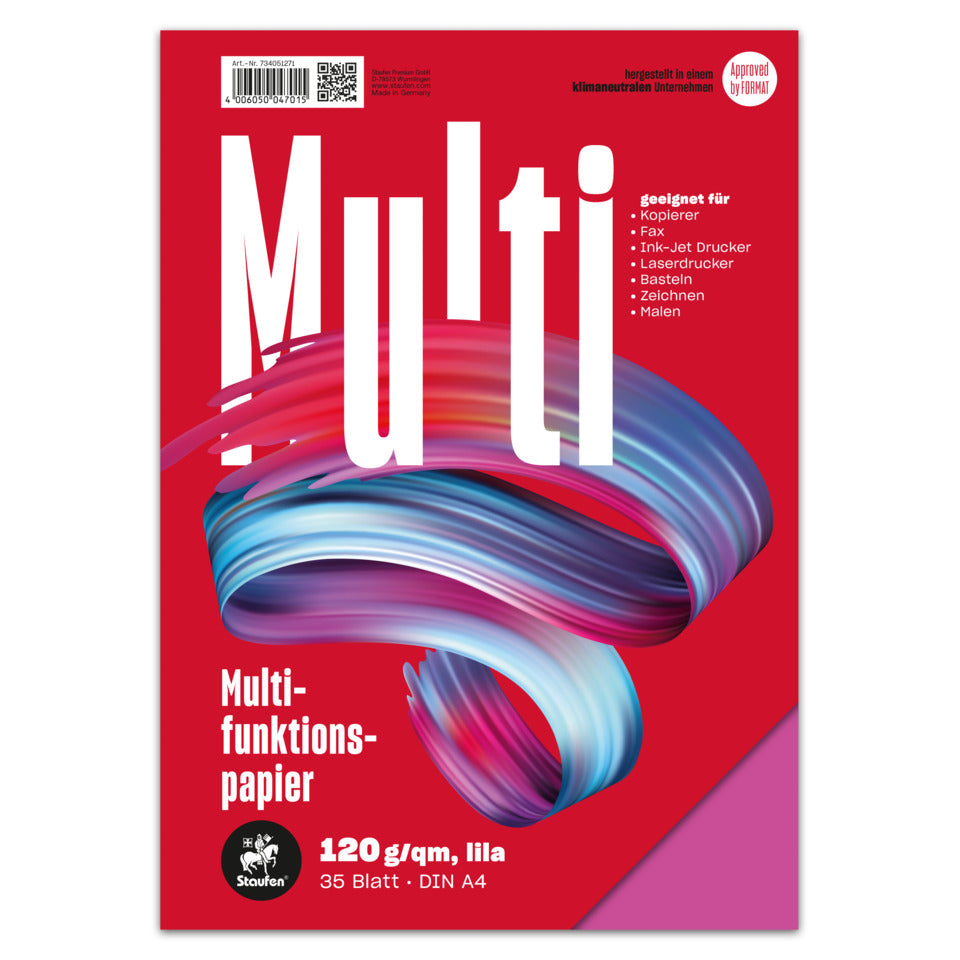 Kopierpapier, A4, 120g/m², 35 Blatt, lila STAUFEN STYLE 734051271 STAUFEN STYLE 734051271 Multifunktion