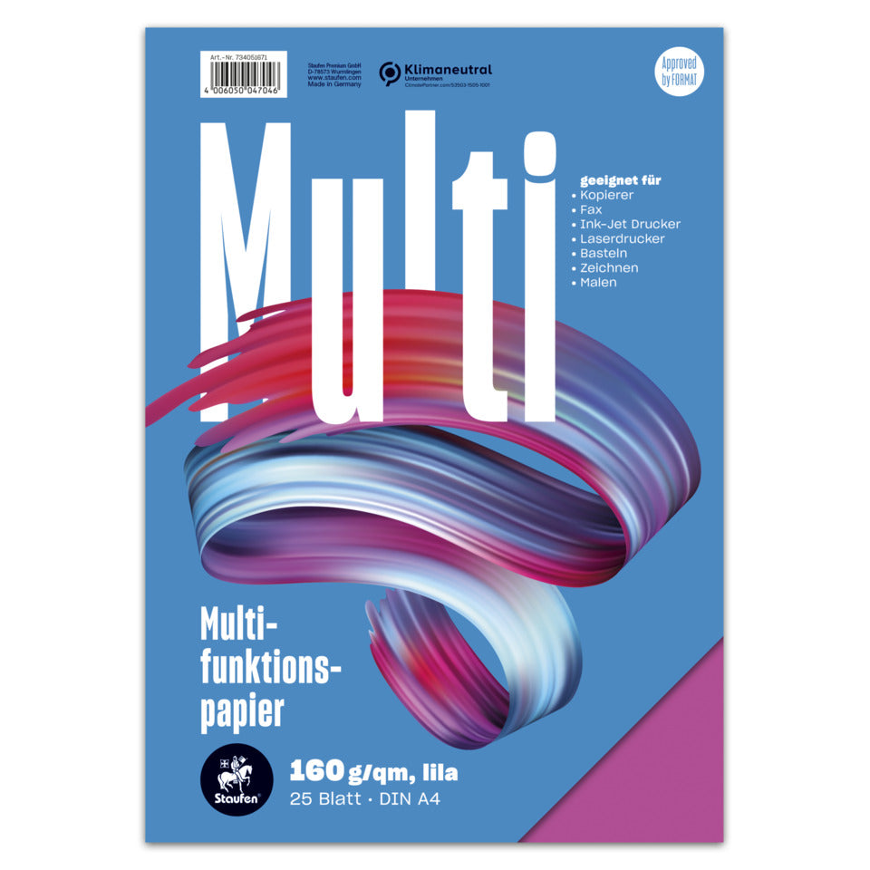 Kopierpapier, A4, 160g/m², 25 Blatt, rosa STAUFEN STYLE 734051671 STAUFEN STYLE 734051671 Multifunktion