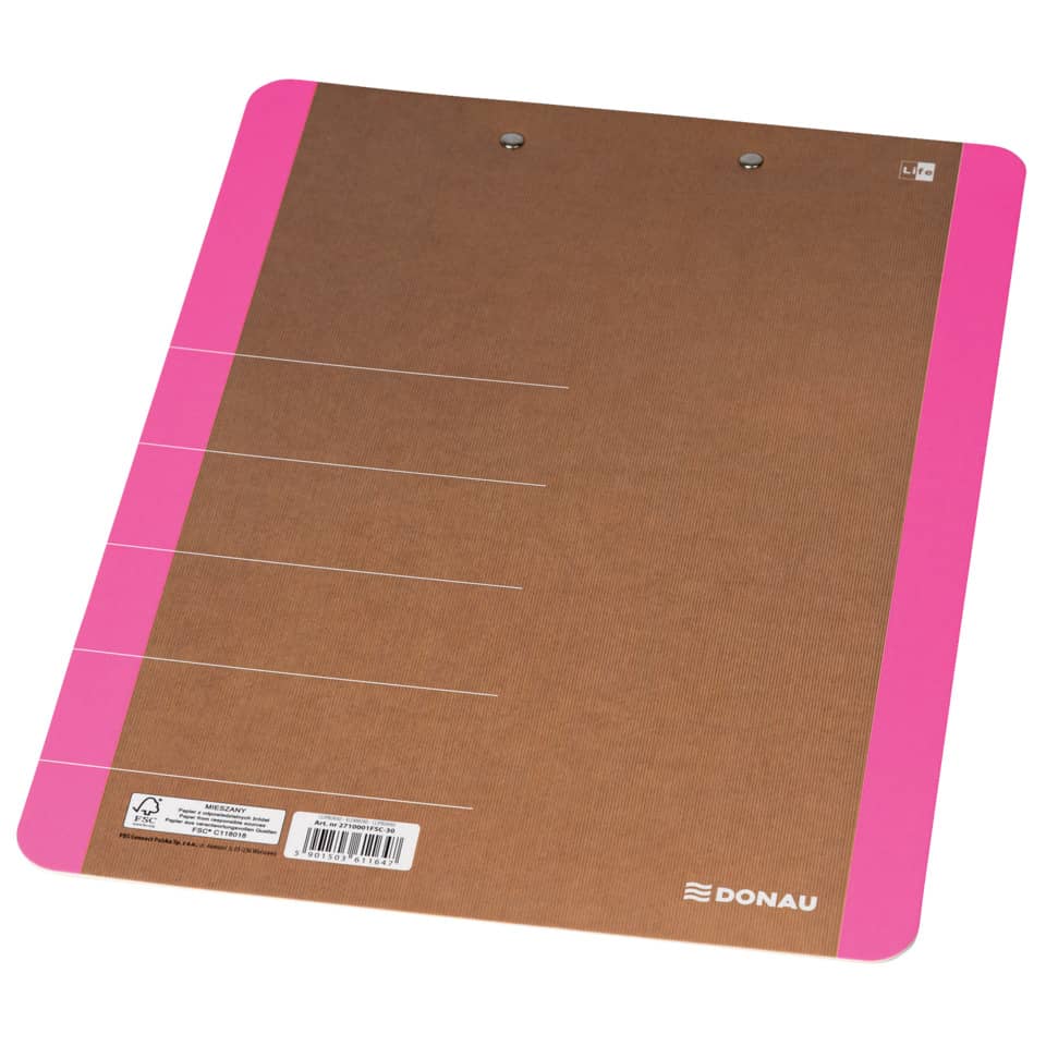 Klemmbrett Life, A4, Karton, neonpink DONAU 2710001FSC-30 DONAU 2710001FSC-30 Life