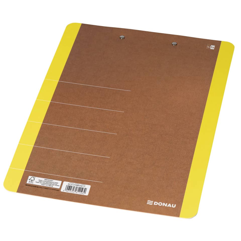 Klemmbrett Life, A4, Karton, neongelb DONAU 2710001FSC-11 DONAU 2710001FSC-11 Life