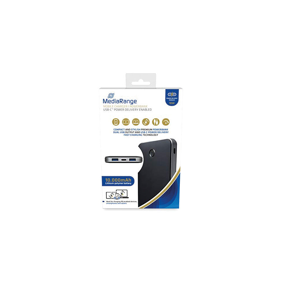 Ladestation Powerbank 10.000mAh m.USB-C MEDIARANGE MR753