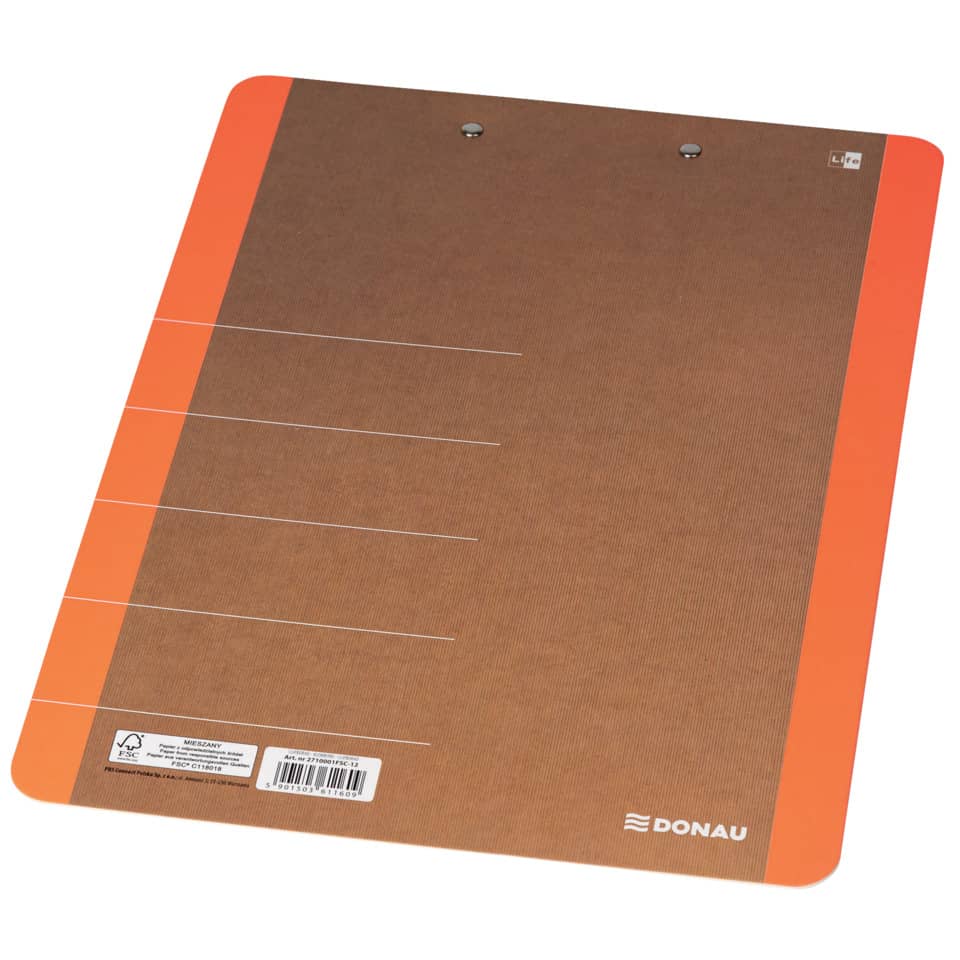 Klemmbrett Life, A4, Karton, neonorange DONAU 2710001FSC-12 DONAU 2710001FSC-12 Life