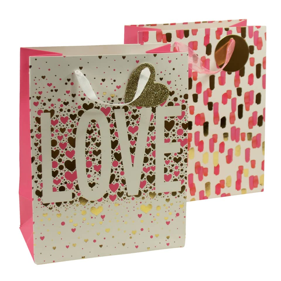 Geschenktragetasche Liebe, 23x18x10cm, sortiert PBS 45275 45275 23x18x10cm