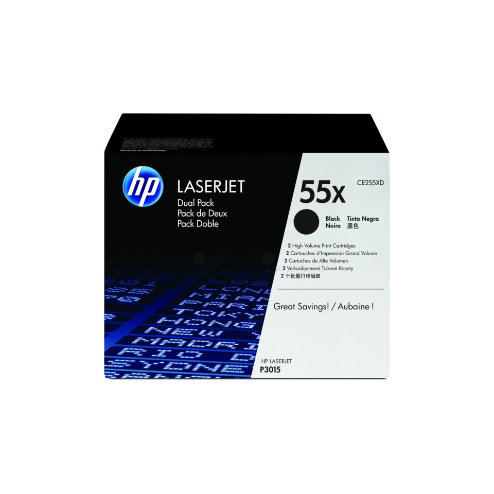 Lasertoner Nr. 55X, 12.500 Seiten, 2 Stück, schwarz HP CE255XD